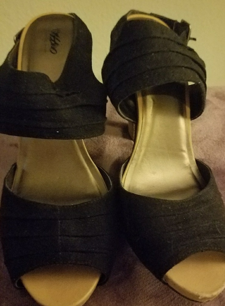 Mossimo Suede Stacked Heel Sandal